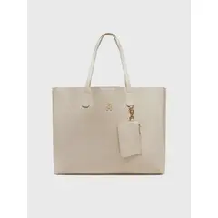 TOMMY HILFIGER - Tote Distinct Monogram Beige