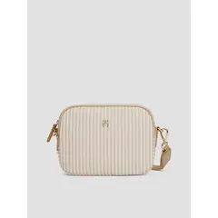 TOMMY HILFIGER - Bandolera Poppy Summer A Rayas Beige