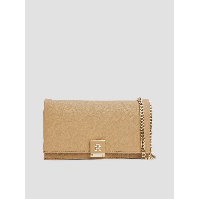 TOMMY HILFIGER - Bandolera Con Monograma Th Beige Tommy Hilfiger