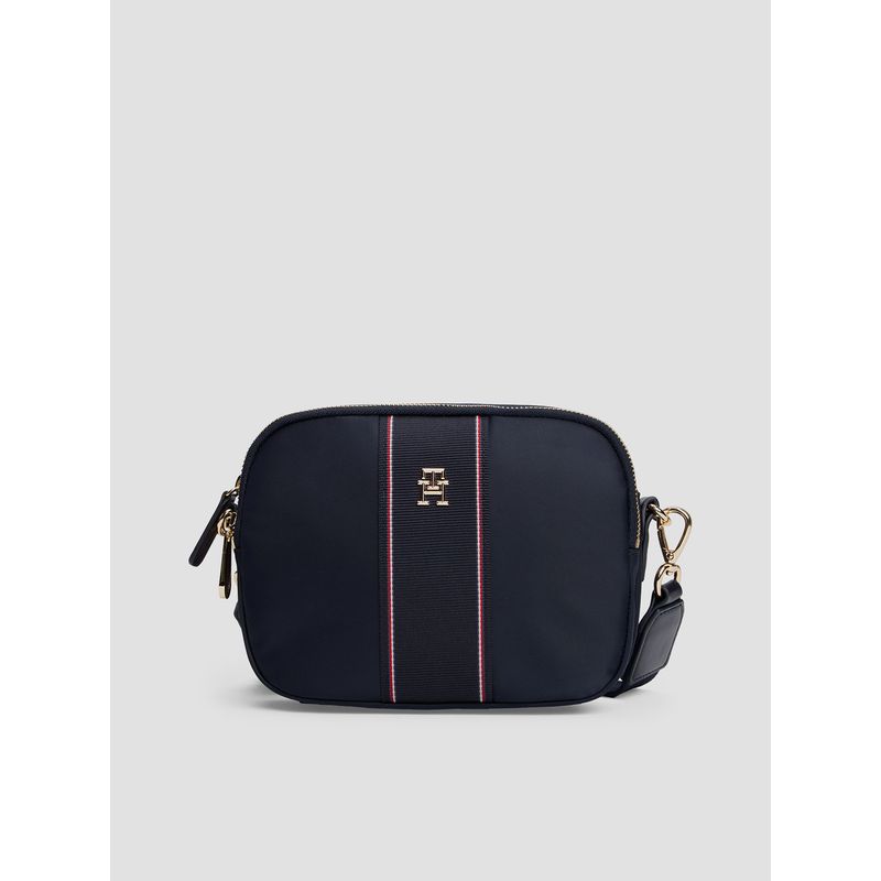 TOMMY HILFIGER - Bandolera Poppy Con Monograma Azul Tommy Hilfiger