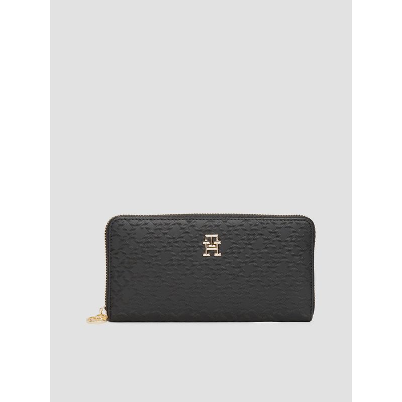 TOMMY HILFIGER - Billetera Monograma Negro Tommy Hilfiger
