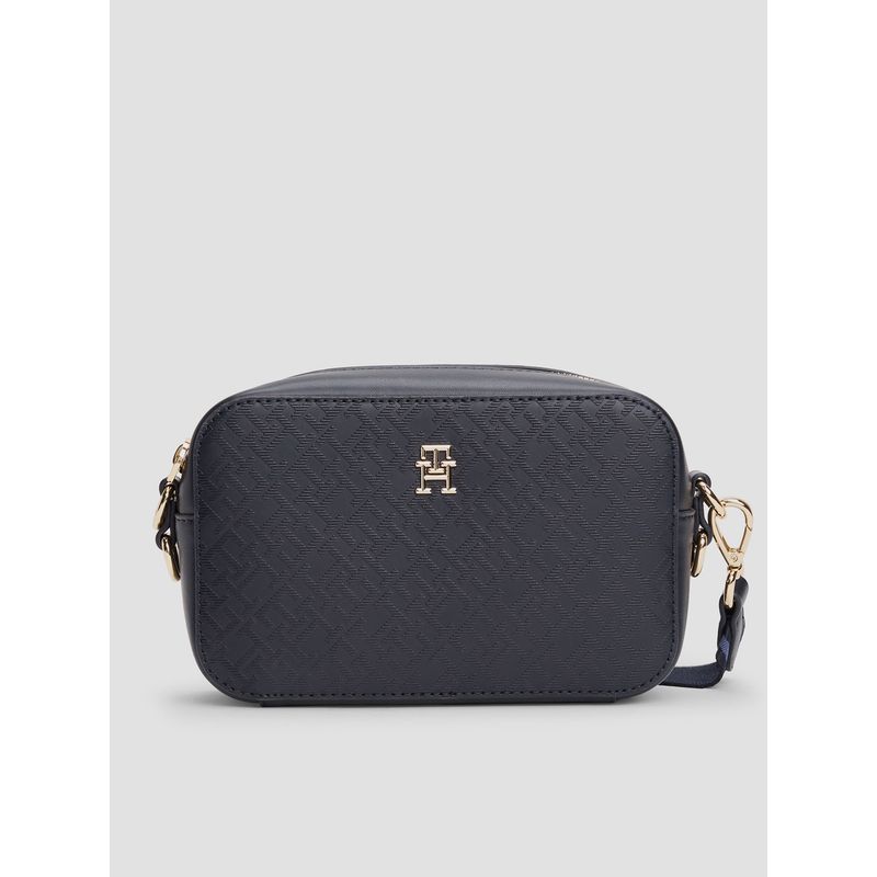 TOMMY HILFIGER - Cartera Distinct Monogram Azul Tommy Hilfiger