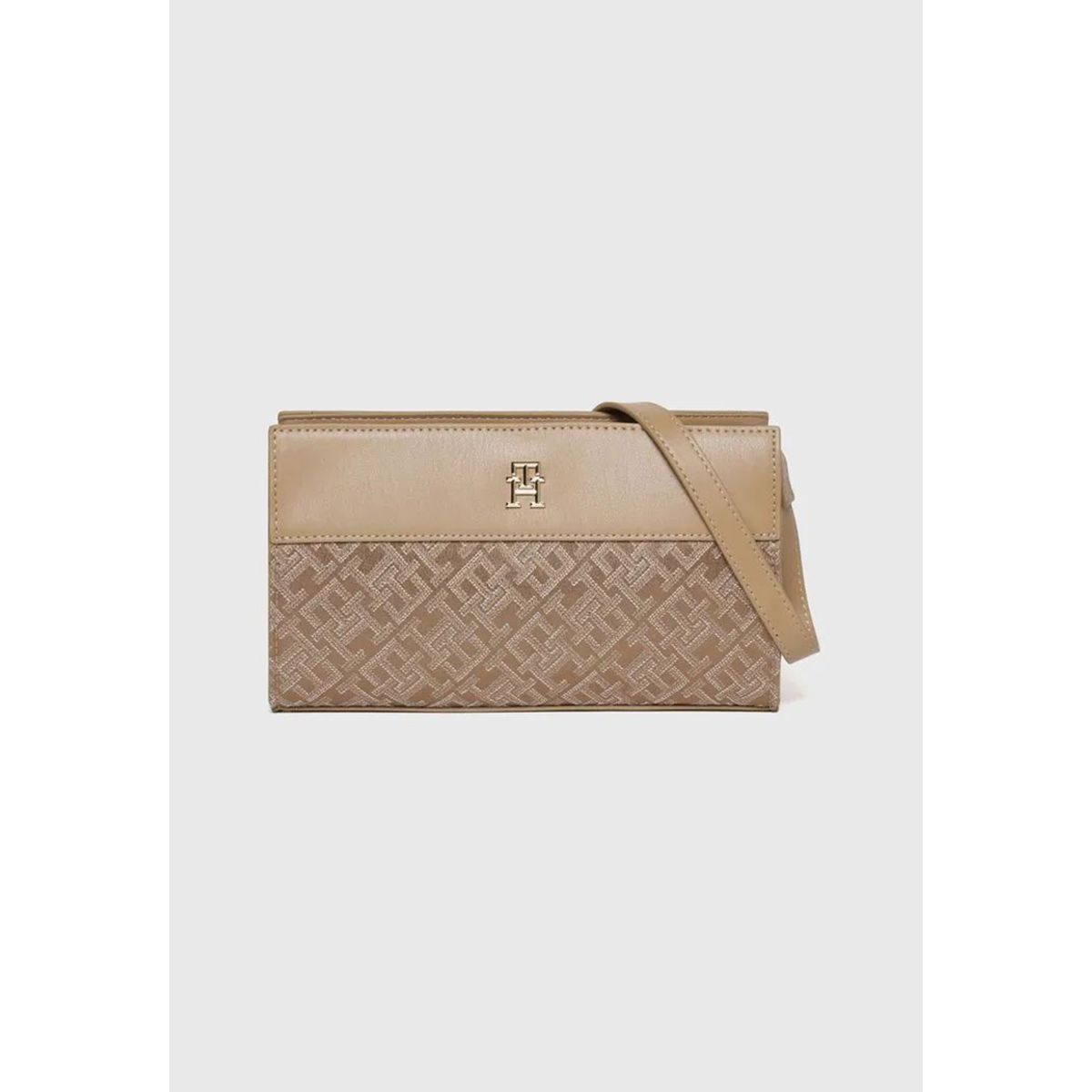 TOMMY HILFIGER - Bandolera Im Latam Jacquard Beige Tommy Hilfiger