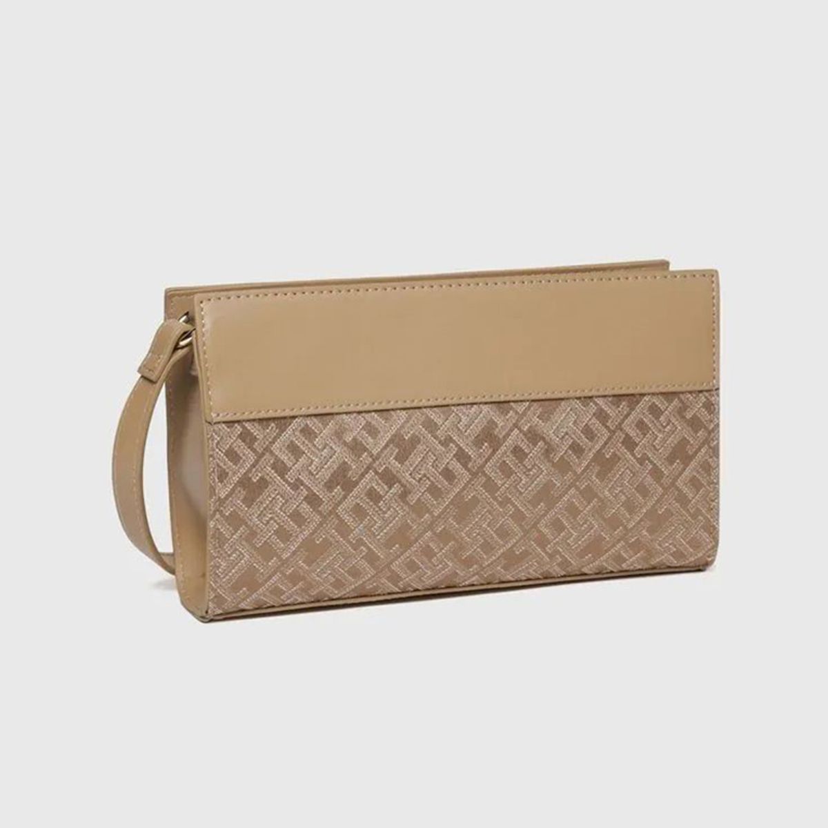 TOMMY HILFIGER - Bandolera Im Latam Jacquard Beige Tommy Hilfiger