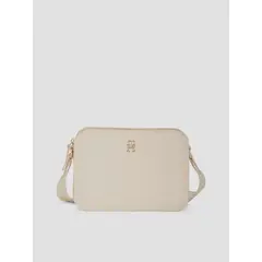 TOMMY HILFIGER - Bandolera Con Monotipo Logotape Beige