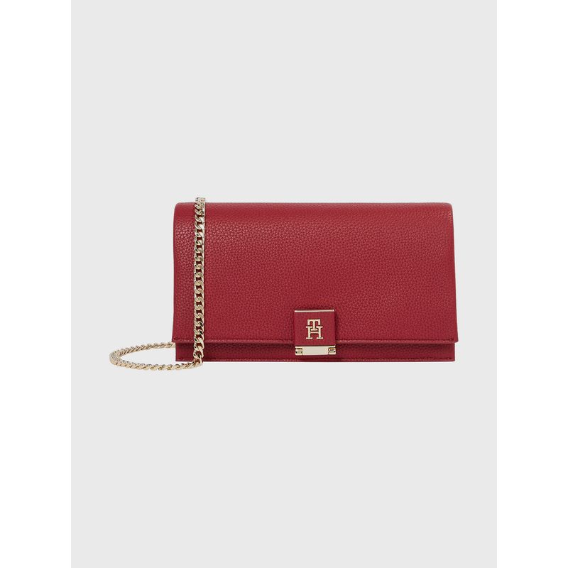 TOMMY HILFIGER - Bandolera Con Monograma Th Rojo Tommy Hilfiger