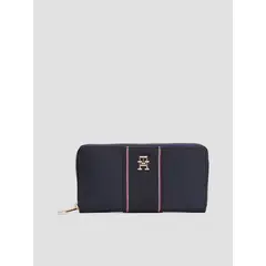 TOMMY HILFIGER - Billetera Corporate Con Cierre Azul