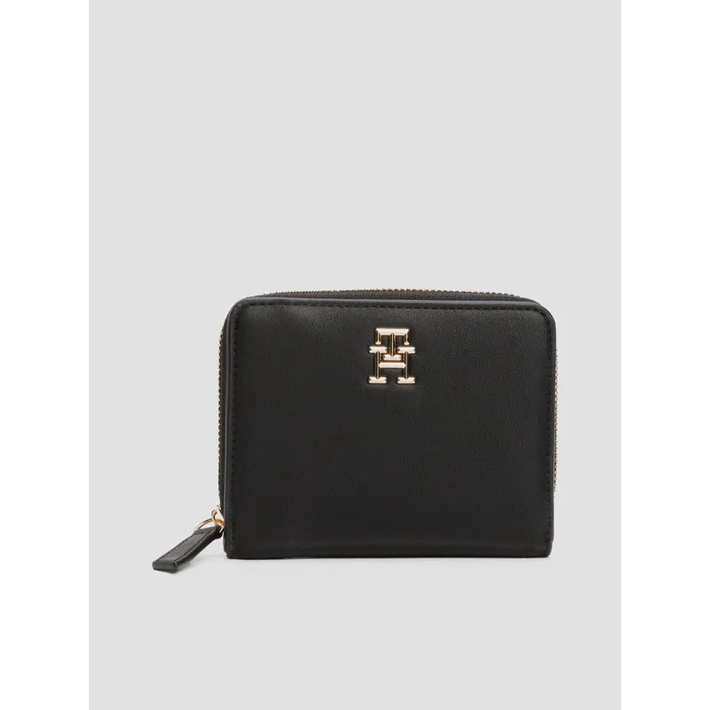 TOMMY HILFIGER - Billetera Con Cierre Y Logo Monogram Negro Tommy Hilfiger