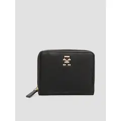 TOMMY HILFIGER - Billetera Con Cierre Y Logo Monogram Negro