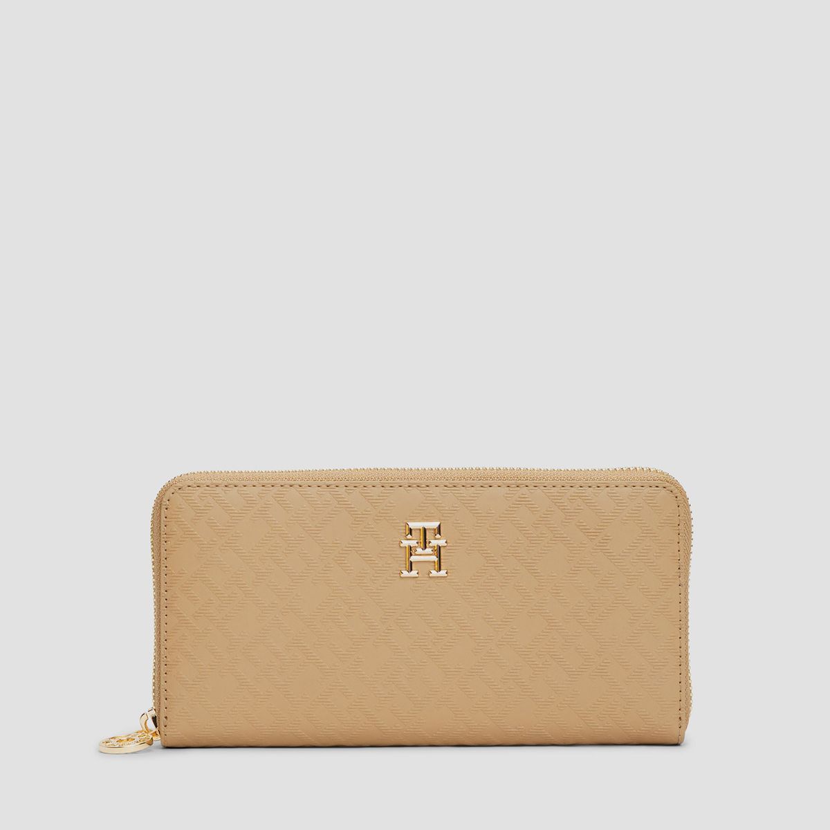 TOMMY HILFIGER - Billetera Monograma Beige Tommy Hilfiger