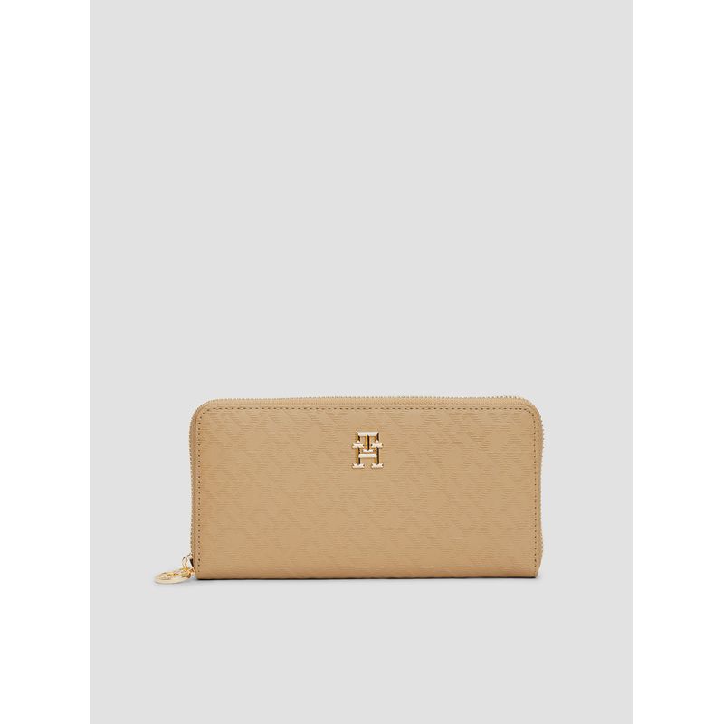 TOMMY HILFIGER - Billetera Monograma Beige Tommy Hilfiger
