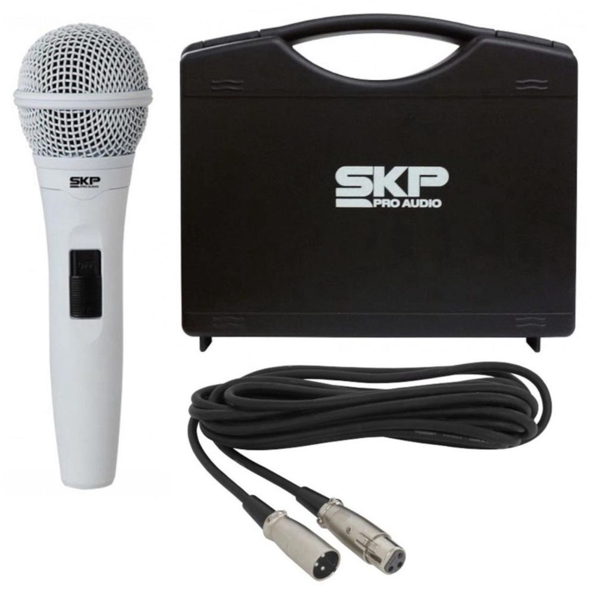 SKP - Microfono Vocal Dinamico SKP PRO-92 XLR White