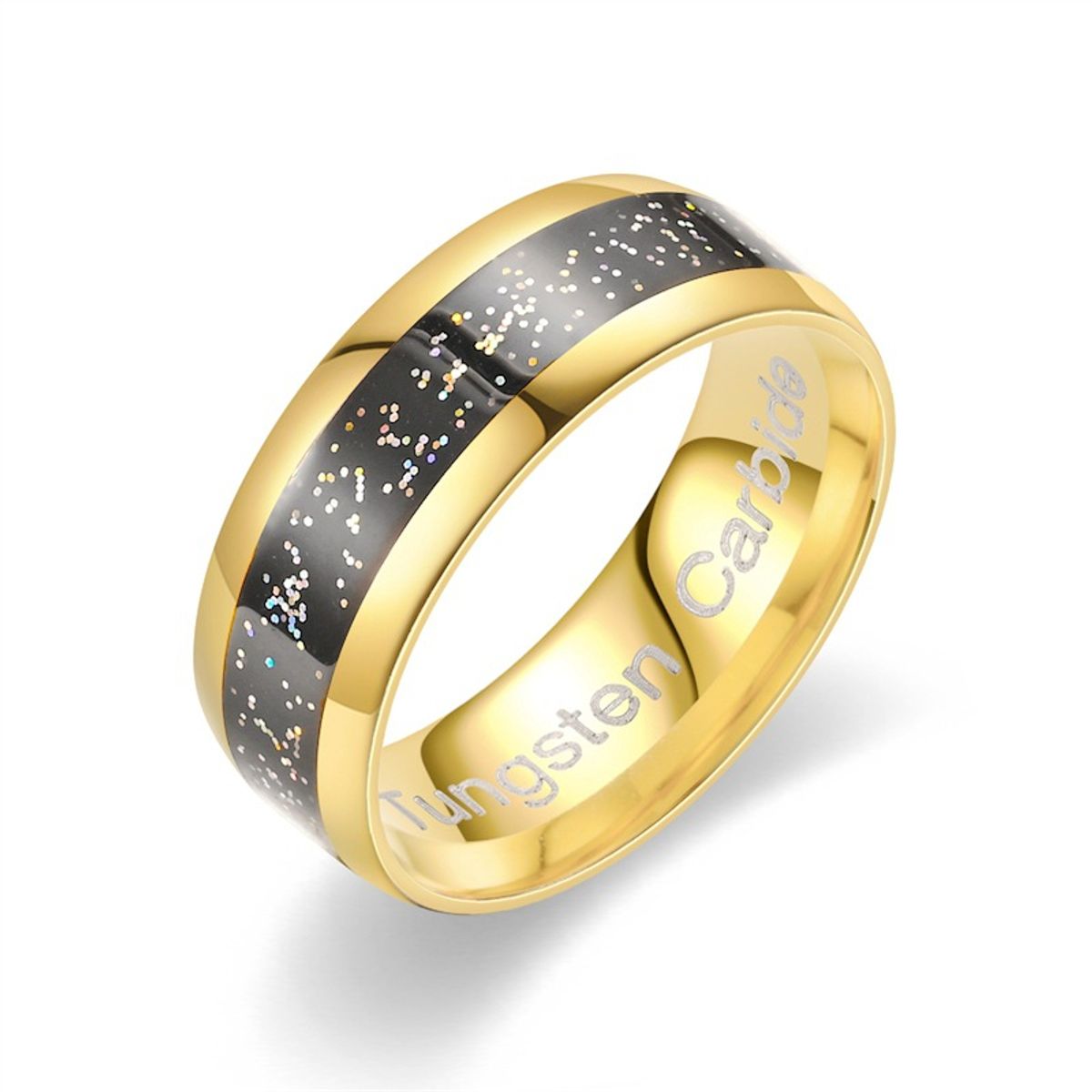 ZG JOYAS - Anillo Titanio Acero Inoxidable 8mm Hombre Mujer Universo