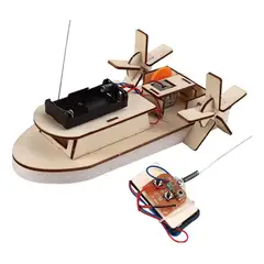 GENERICO - Barco Bote Rc Para Armar Control Remoto Crema Bote