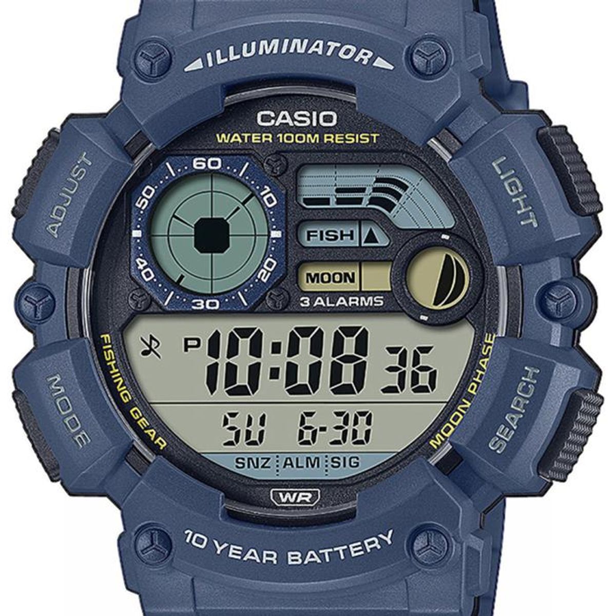 CASIO - RELOJ CASIO WS1500H-2A HOMBRE DEPORTIVO MOON FASE