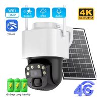 Cámara Solar 4G 8MP PTZ IP Yoosee con Panel Solar