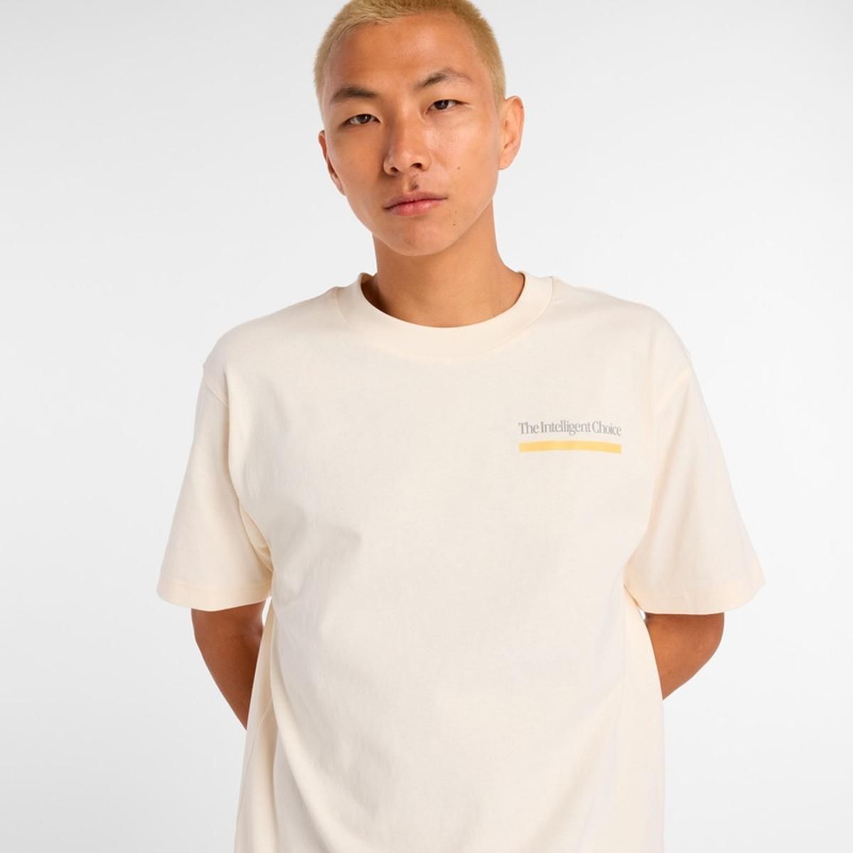 NEW BALANCE - Polera Lifestyle Hombre New Balance Intelligent Choice Beige