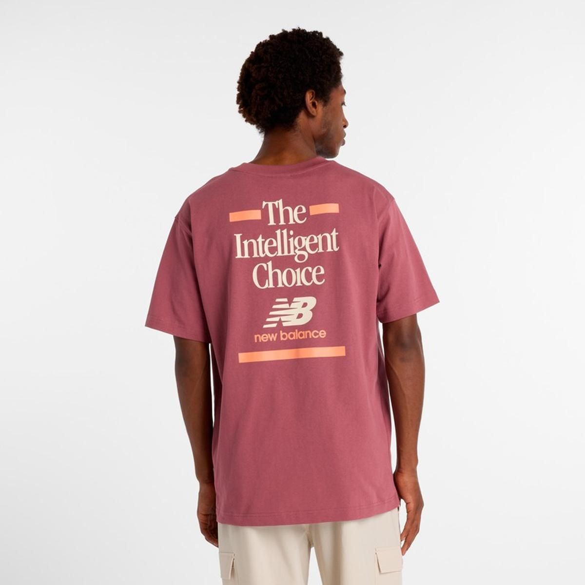 NEW BALANCE - Polera Lifestyle Hombre New Balance Burdeo