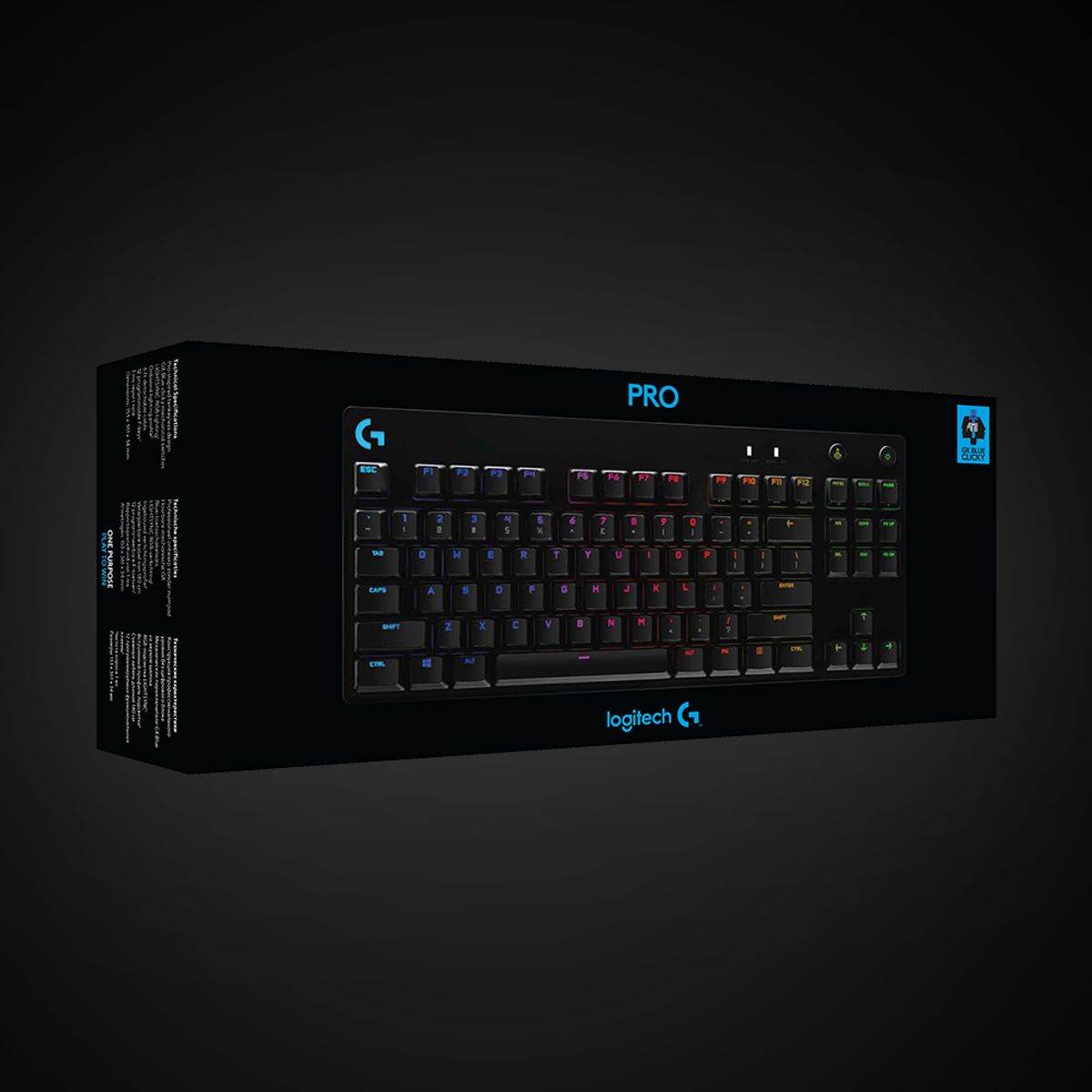 LOGITECH - Teclado gamer Logitech G Pro QWERTY GX Blue Clicky inglés