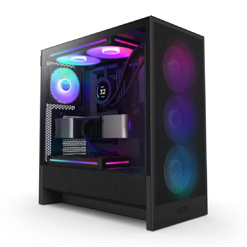 NZXT - Gabinete NZXT H5 Flow RGB (2024) ATX c/ Fans RGB Black