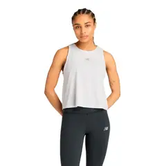 NEW BALANCE - Polera Sin Mangas Entrenamiento Mujer Gris