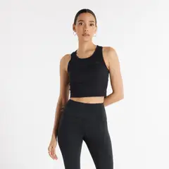 NEW BALANCE - Polera Sin Mangas Lifestyle Mujer Negra