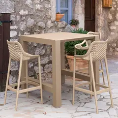 DECO EXTERIOR - 4 Taburetes de exterior Air Bar 65 - Arena