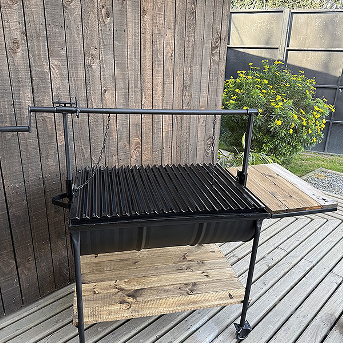 GENERICO - Parrilla Asados A Carbon Enlozada 90x60 hierro en V Santa Parrilla