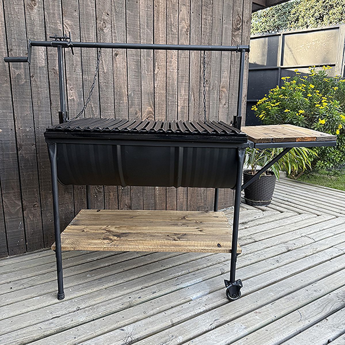 GENERICO - Parrilla Asados A Carbon Enlozada 90x60 hierro en V Santa Parrilla