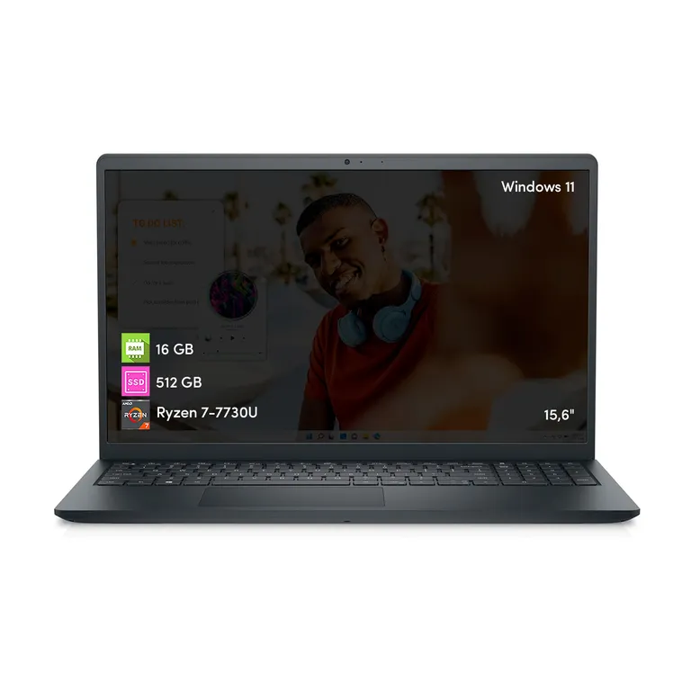 Notebook Inspiron Ryzen 7 16GB 512GB SSD 15.6' FHD Táctil Win11