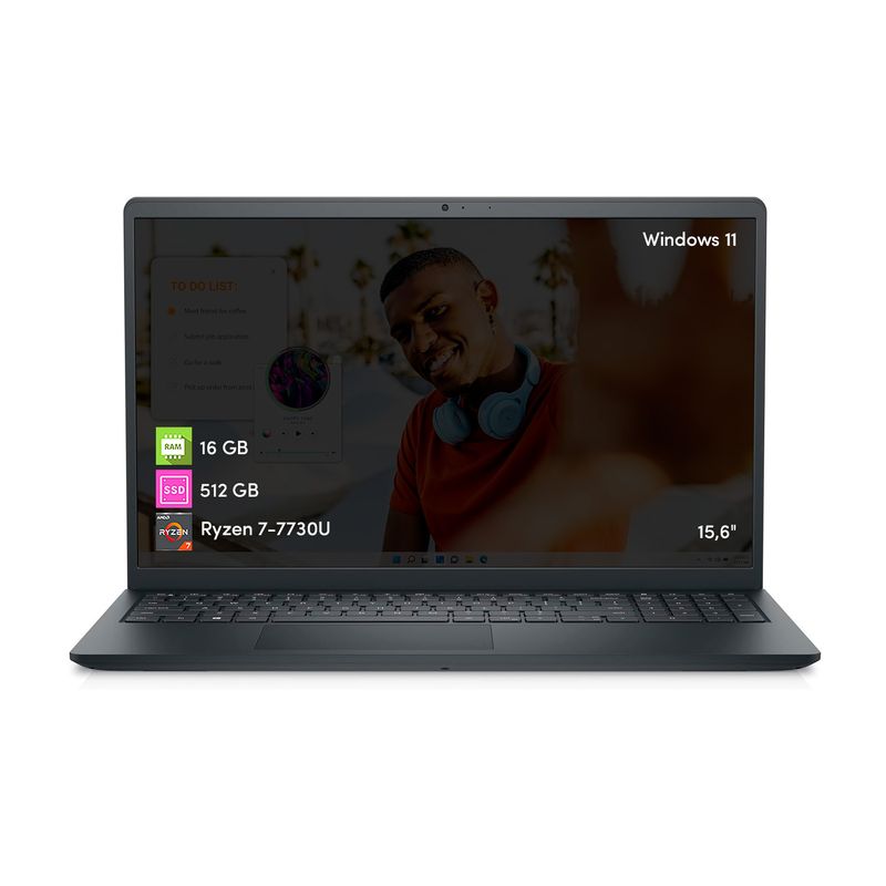DELL - Notebook Dell Inspiron Ryzen 7 16GB 512GB SSD 15.6' FHD Táctil Win11