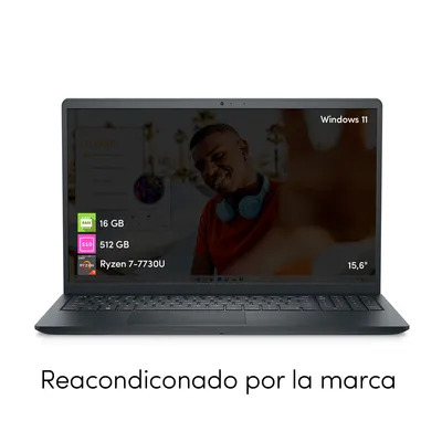 Imagen 2 del producto Notebook Inspiron Ryzen 7 16GB 512GB SSD 15.6' FHD Táctil Win11