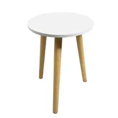 GENERICO - Mesa Centro Minimalista Madera Redonda Decorativa 40X50 CM