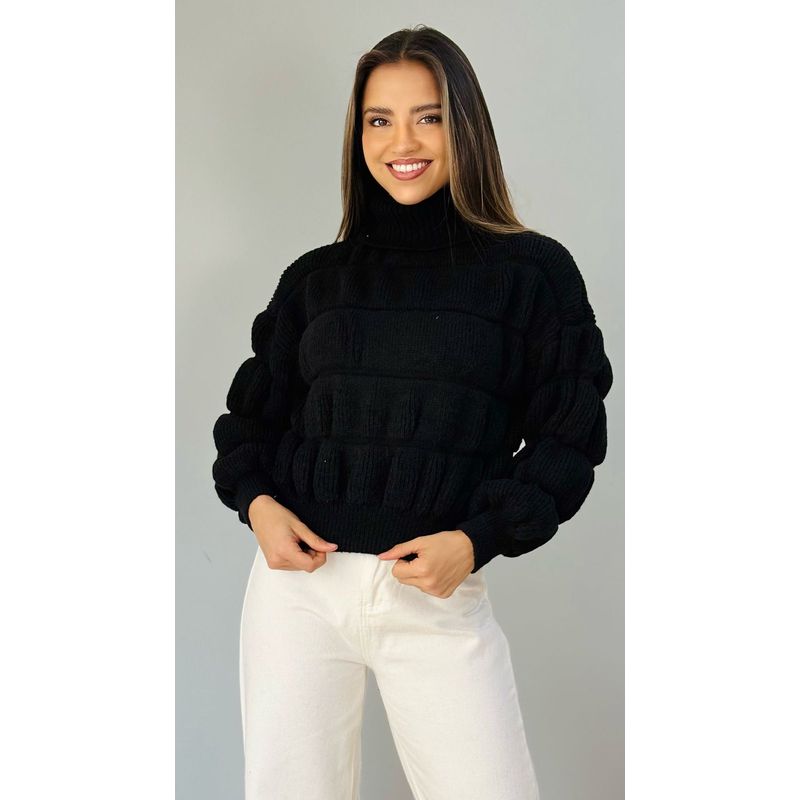 GENERICO - SUETER MUJER INVIERNO DELICIAS COLOR NEGRO