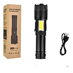 GENERICO - Linterna Led Tactica Recargable Zoom Alcance