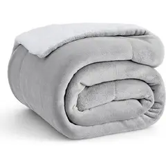 AZ AURAZEUS - Frazada Chiporro 1.5 / 2 Plazas Manta Termica Sherpa Polar Gris Az