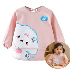 GARSIL - Pack 2 Delantal Babero Impermeable Manga Larga 1-2 años Niña