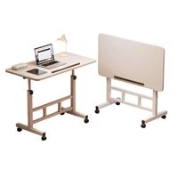 Escritorio Plegable Hatch 80x40cm Con Barrera Antideslizante Blanco