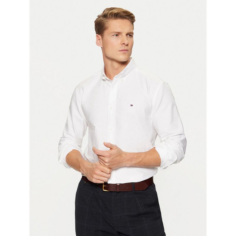 TOMMY HILFIGER - Camisa Oxford Heritage Regular Fit Blanco Tommy Hilfiger