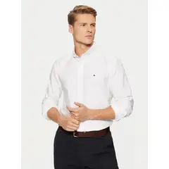 TOMMY HILFIGER - Camisa Oxford Heritage Regular Fit Blanco