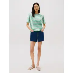 TOMMY HILFIGER - Short Denim De Talle Alto Azul