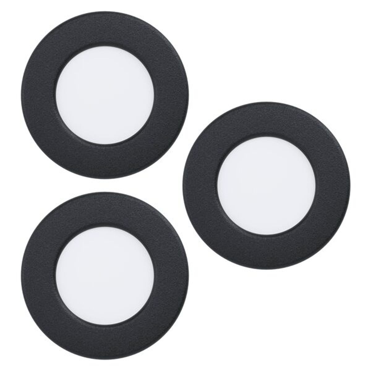 EGLO - Packs x3 Plafon Led Embutido Regulable Calida Neutra Fria 3w