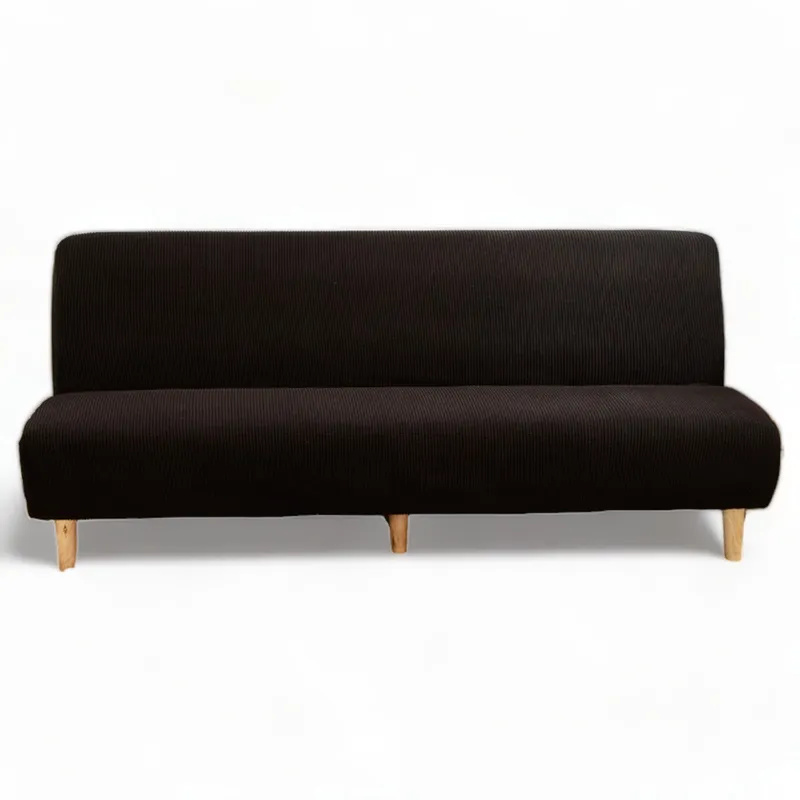 GENERICO - Funda Cubre Futon Cuadrille Elasticada Tela Gruesa Colores - Negro