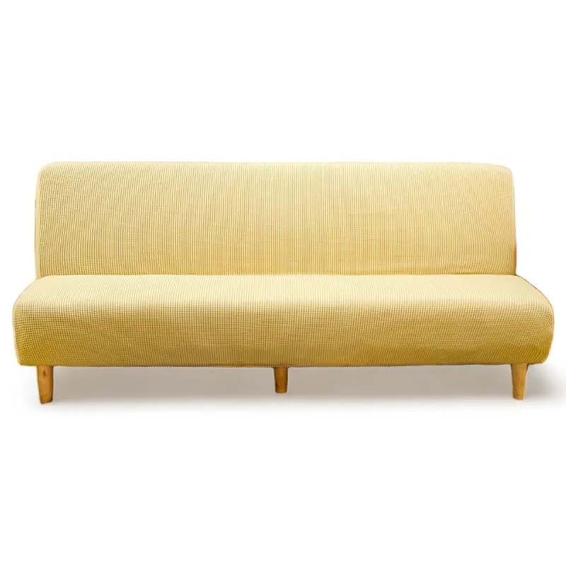 GENERICO - Funda Cubre Futon Cuadrille Elasticada Tela Gruesa Colores - Crema