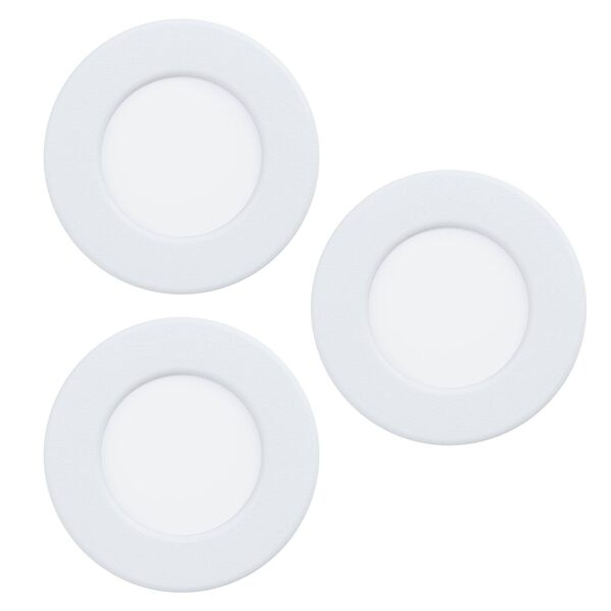 EGLO - Packs x3 Plafon Led Embutido Regulable Calida Neutra Fria 3w