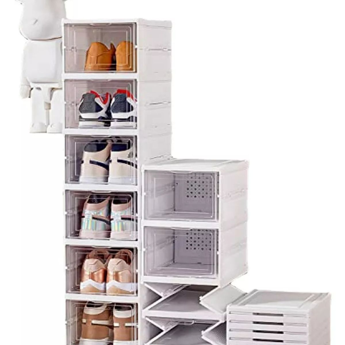 GENERICO - Zapatera Plegable 6 Niveles Una Pieza Firme Sin Instalación