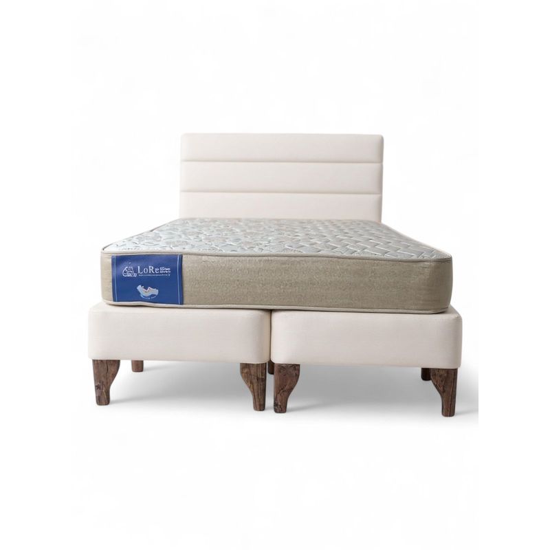 GENERICO - CAMA DE 2PLAZAS LINEA HORIZONTAL BLANCO