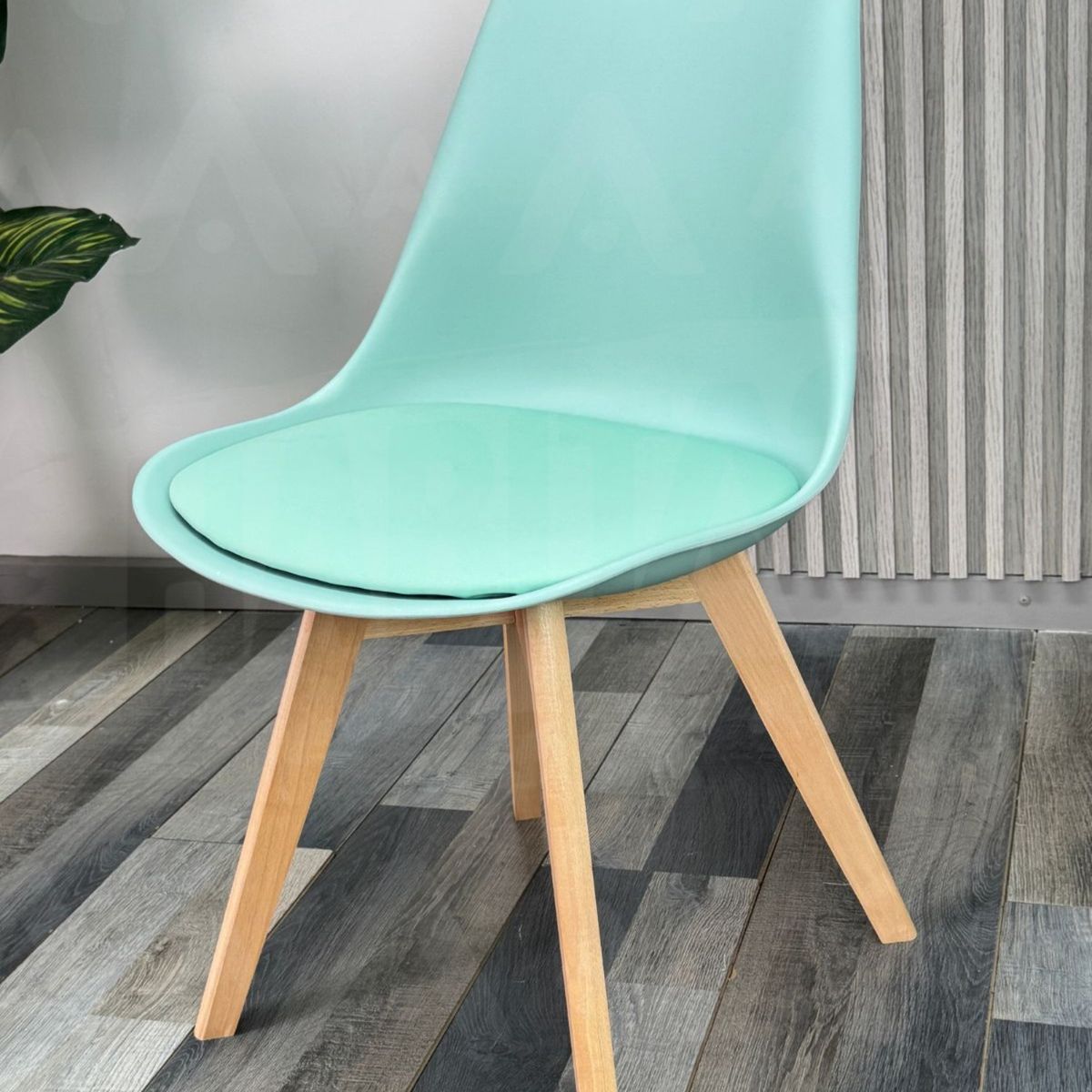 HABITA2 CHILE - Pack de 6 sillas de comedor acolchada Tulip Menta