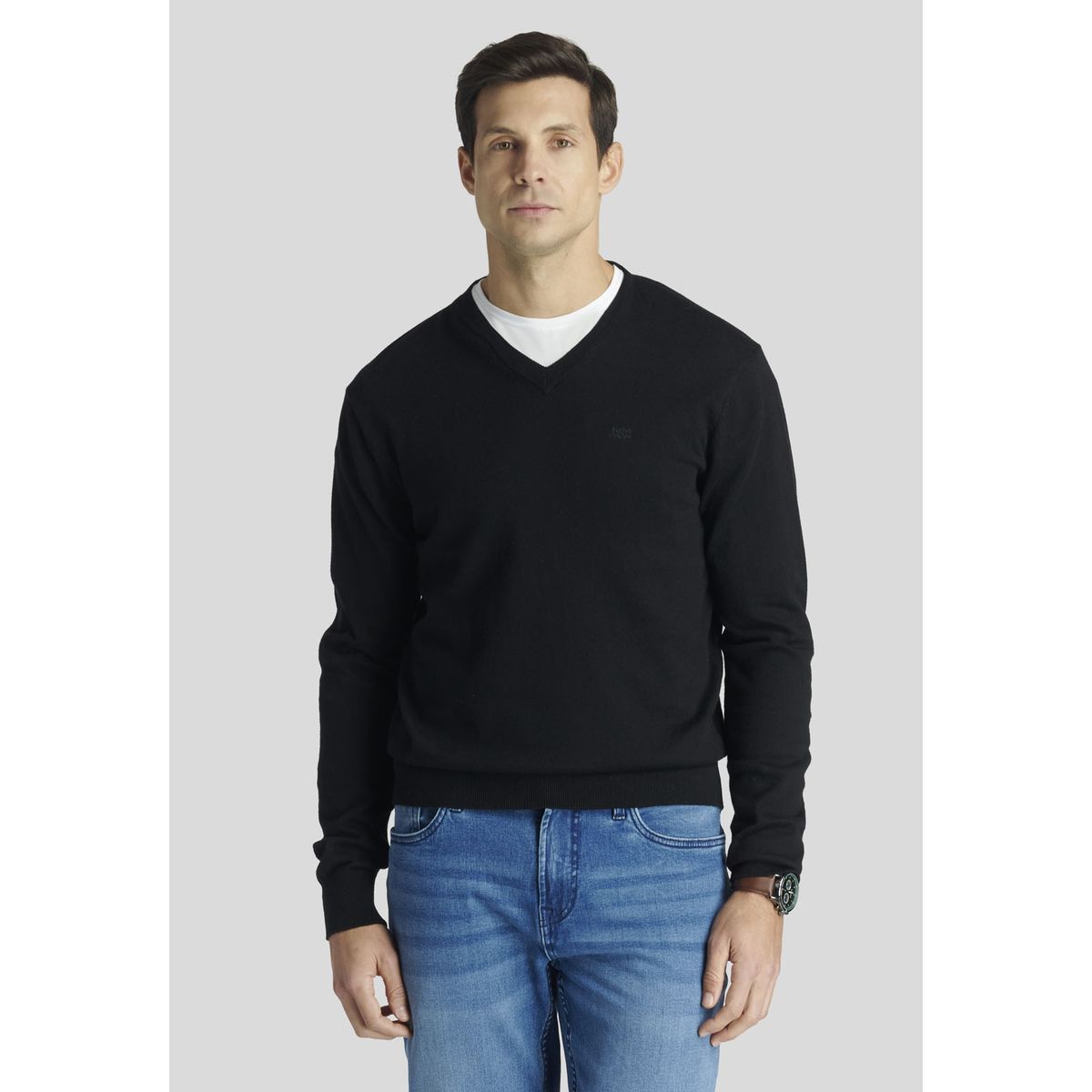 NEW MAN - Sweater Nantes Heritage Negro New Man