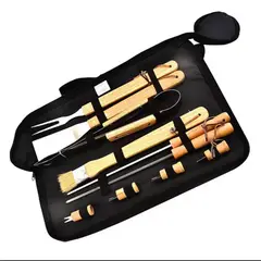 GENERICO - Set de utensilios para asado parrilla camping aire libre